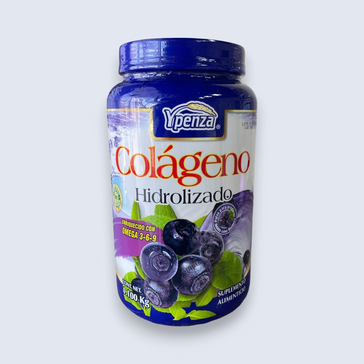 Colageno Hidrolizado Polvo Sabor Blueberry Ypenza 1.1 Kg